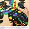 Wrapables 36pc Rainbow Scratch Arts Ornaments, DIY Magic Scratch Arts and Crafts, Easter